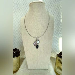 Lia Sophia multi colored tear drop necklace